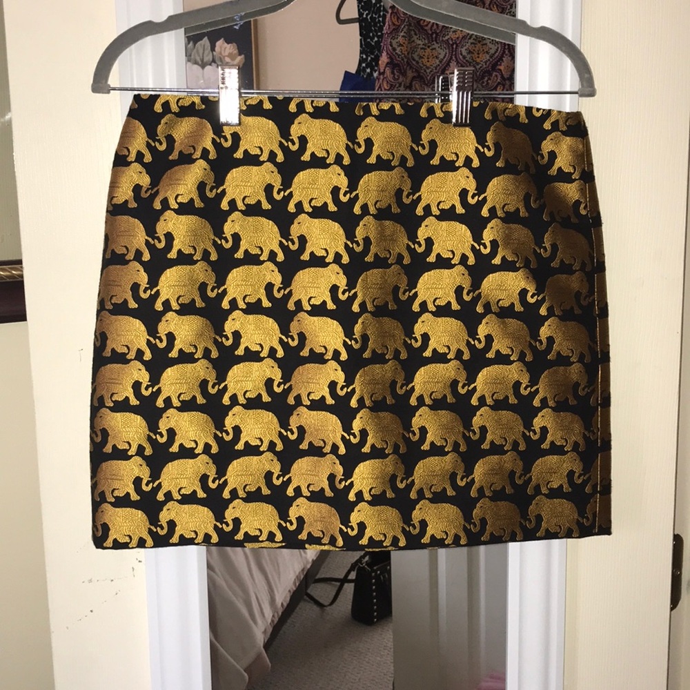 Navy & Gold Elephant Skirt